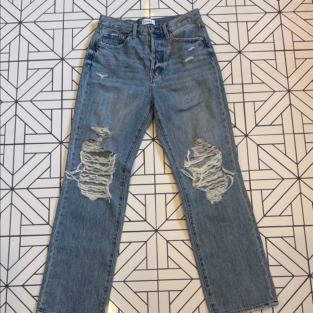Pistola Distressed Blue Jeans